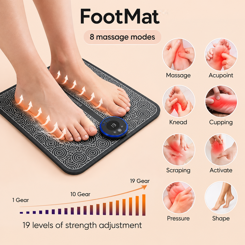 ™️FootMat - המשטח עיסוי חשמלי לרגליים מבית Gavilo